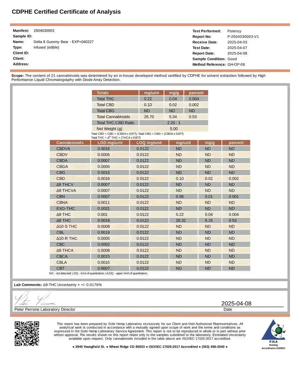 Delta 8 Gummies, Strawberry - 1000mg | 25 Pcs Gummies